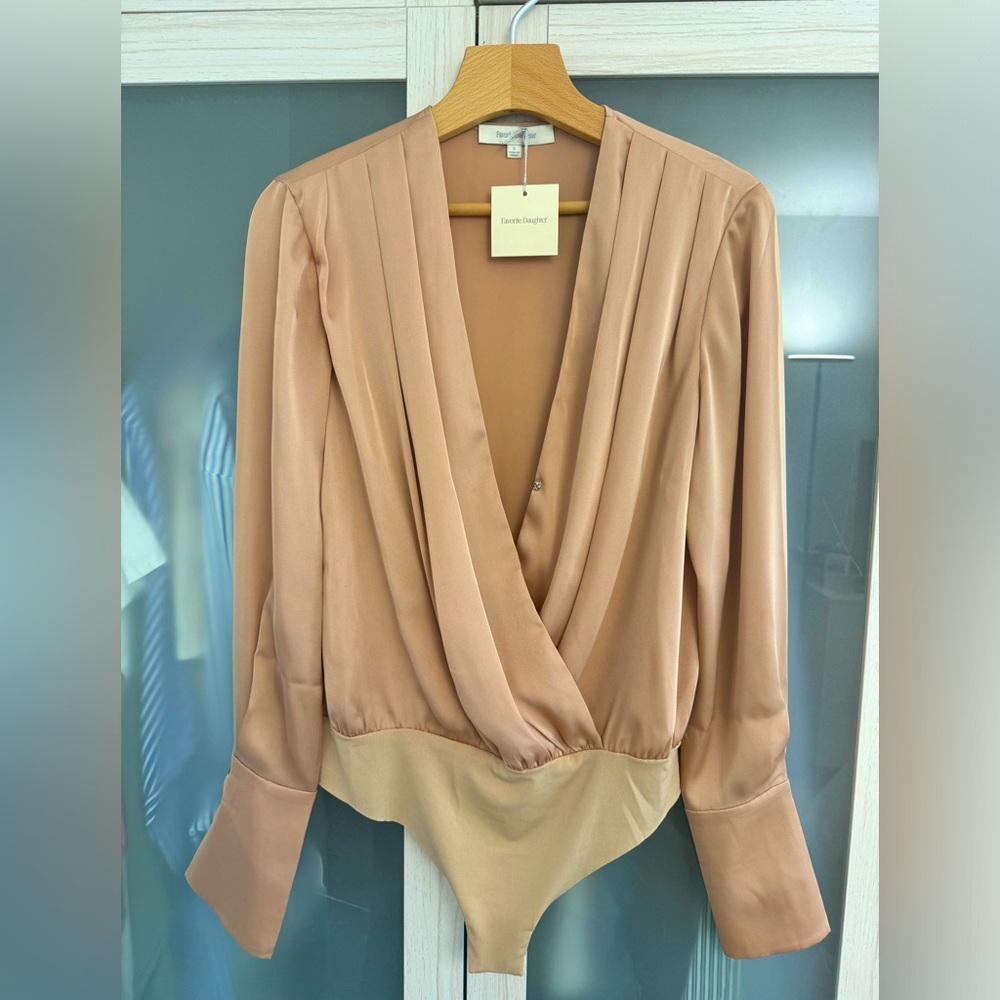 Favorite Daughter Blouse in Nude and Beige
